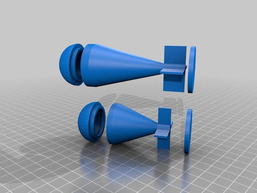 3D Print: 37mm Finned Payload Cup - Flare Launcher Round *FREE DOWNLOAD*
